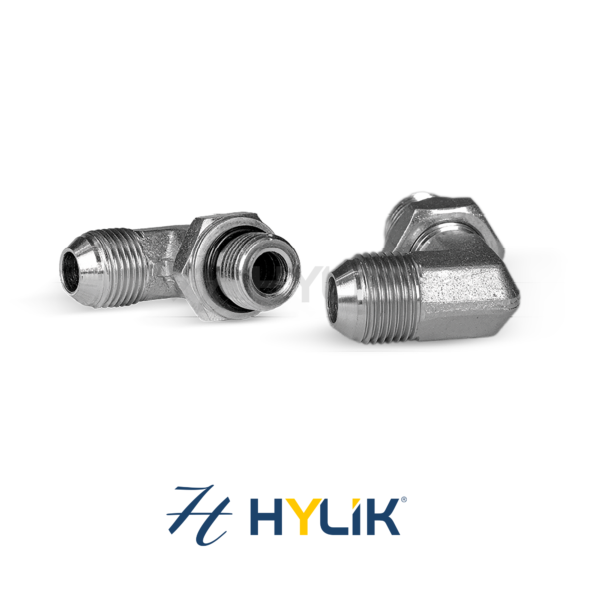 ADAPTADOR - 90° | MACHO ORIENTÁVEL ROSCA MÉTRICA COM VEDAÇÃO O’RING X MACHO FIXO UNF JIC 37°